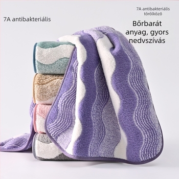 Új 7A vast korallos fleece törölköző, puha és nagyon nedvszívó, nem hullik, mintázat vízhullám, uniszex