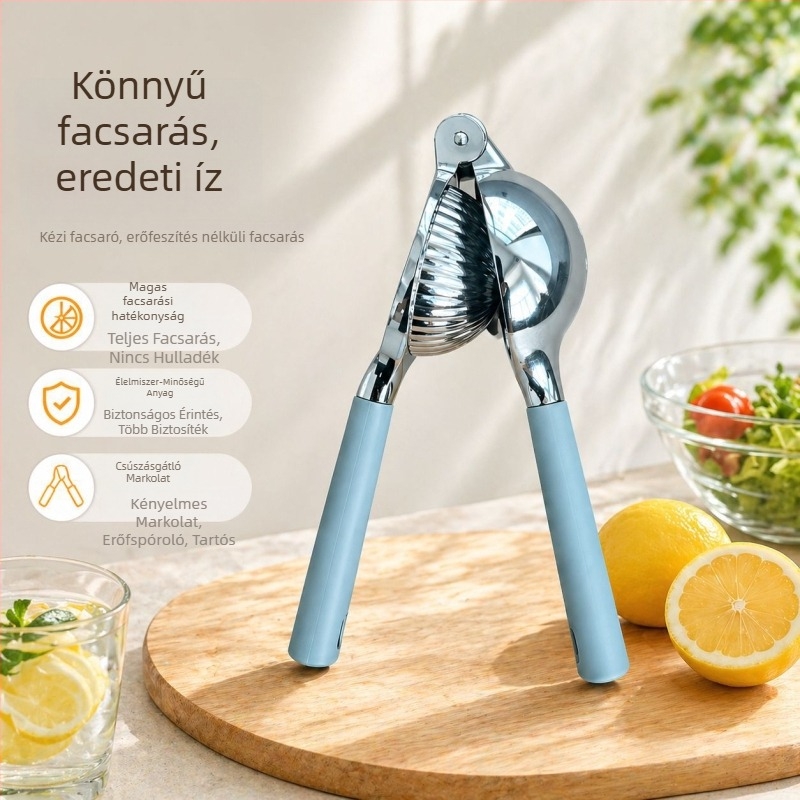 Cinkötvözetből készült kézi citromfacsaró, háztartási citrusprés, multifunkcionális