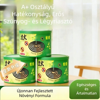 Szúnyogriasztó füstölő tekercsek santalfa illattal, otthonra és kollégiumra, 10 darabos csomag
