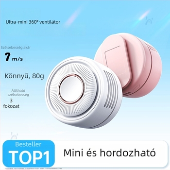 Lapát nélküli USB klipszes ventilátor, mini, csendes, hordozható kültéri használatra