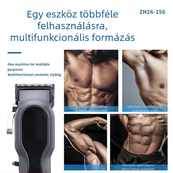 Professzionális fodrászati hajvágó, újratölthető, állítható késnyílás, hosszú akkumulátor-üzemidő