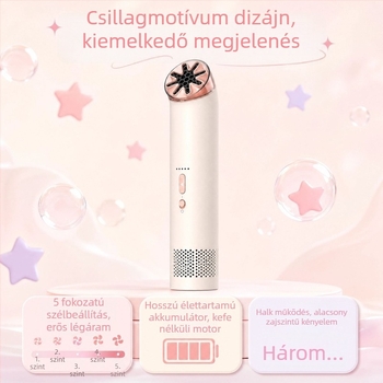 Kézben tartható lapatlen mini ventilátor nyakpánttal, hordozható, erős légáramlás, hosszú üzemidő