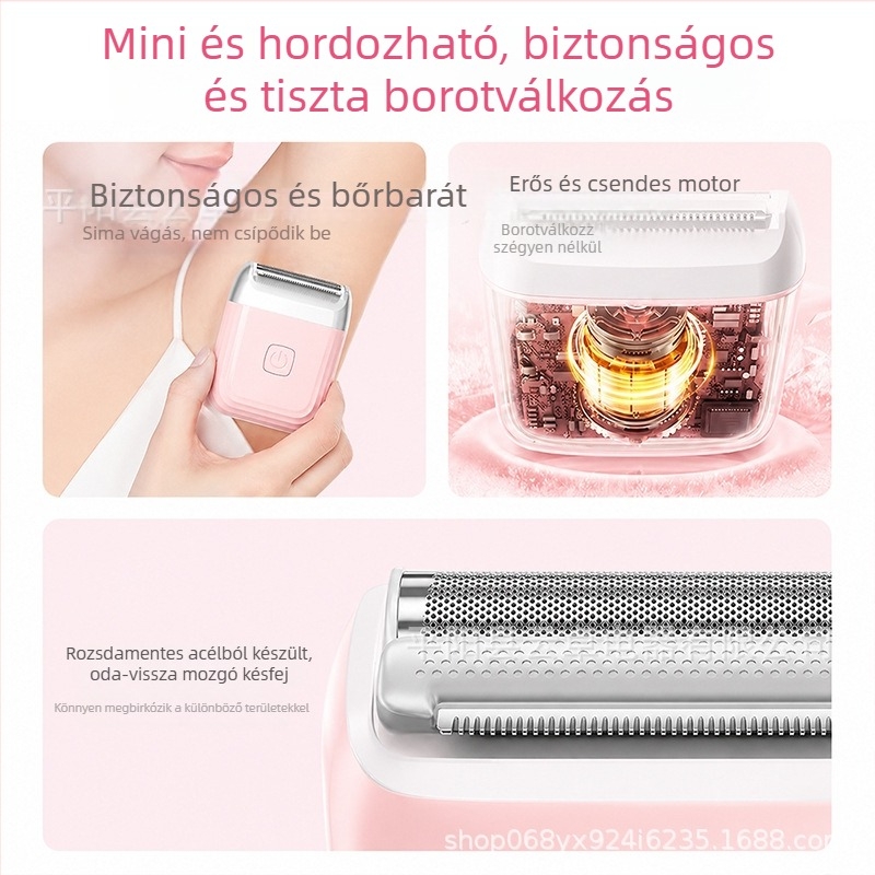 Női elektromos szőrtelenítő készülék, hordozható fájdalommentes szőrtelenítés intim területekre, otthoni használatra