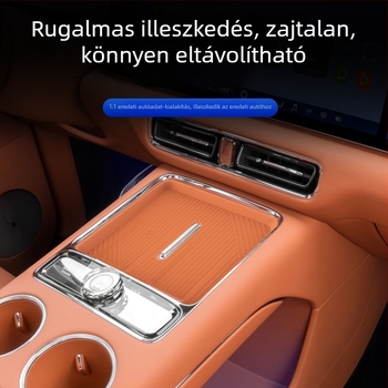 Zhijie V9 középkonzolhoz tervezett szilikon vezeték nélküli töltőpad, V9-hez készült csúszásmentes belső autó kiegészítő