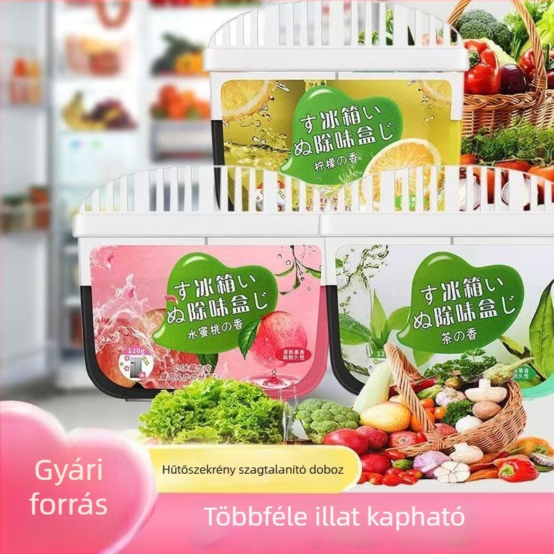 Szagtalanító dobozok sorozata hűtőhöz, cipősszekrényhez, ruhásszekrényhez, autóhoz, a konyhához és élelmiszer-tároláshoz, szageltávolító.