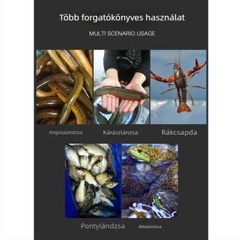 Rozsdamentes acélból készült többágú halászvilla fésűs fejjel