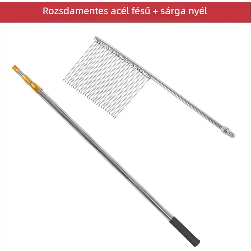 Rozsdamentes acélból készült többágú halászvilla fésűs fejjel