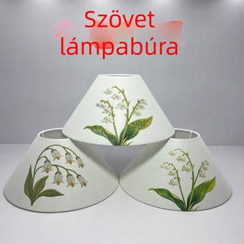 E27 vászon lámpabúra — kerek vagy négyzet alakú, asztali, álló és fali lámpákhoz, DIY