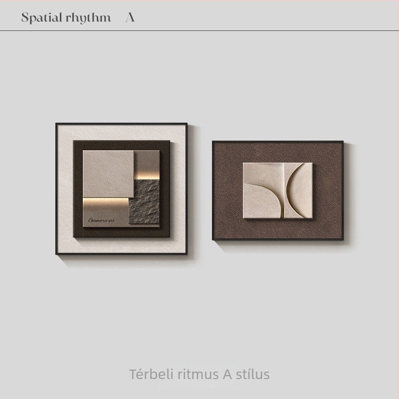 Két részes keretes absztrakt falikép, modern-minimalista hálószobába