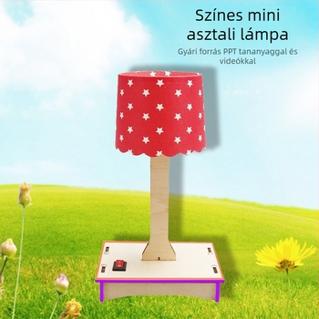 DIY Színes Mini Asztali Lámpa Készlet Technikai Projektekhez és Általános Iskolai Tudományos Kísérletekhez