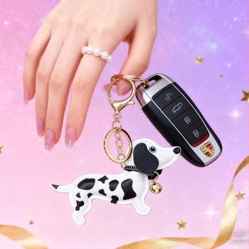 Új PU bőr Dachshund kulcstartó, plüss baba, telefonvédő kiegészítő és táskadísz – nagykereskedelem