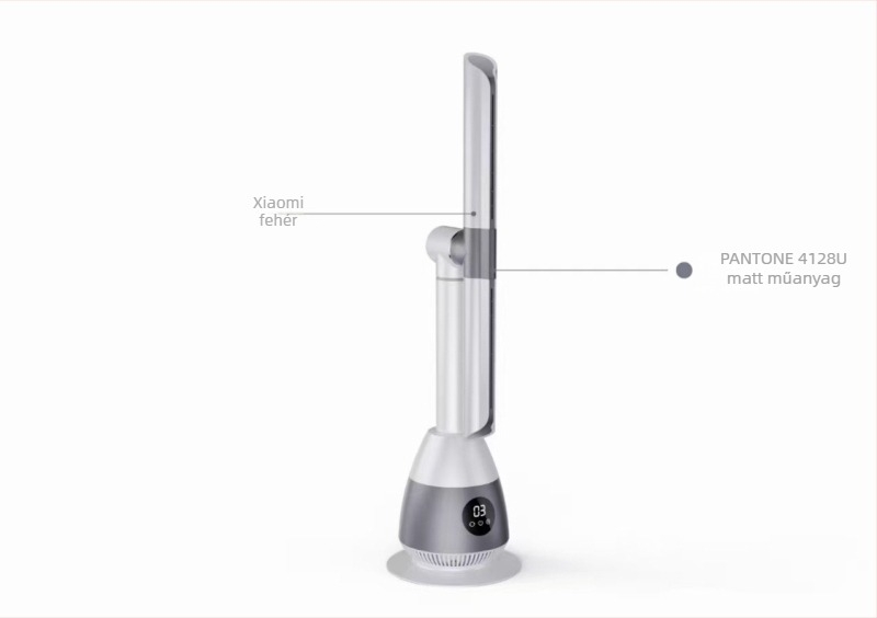 Lapát nélküli elektromos ventilátor háztartási használatra, rendkívül csendes, 360°-os forgású álló ventilátor