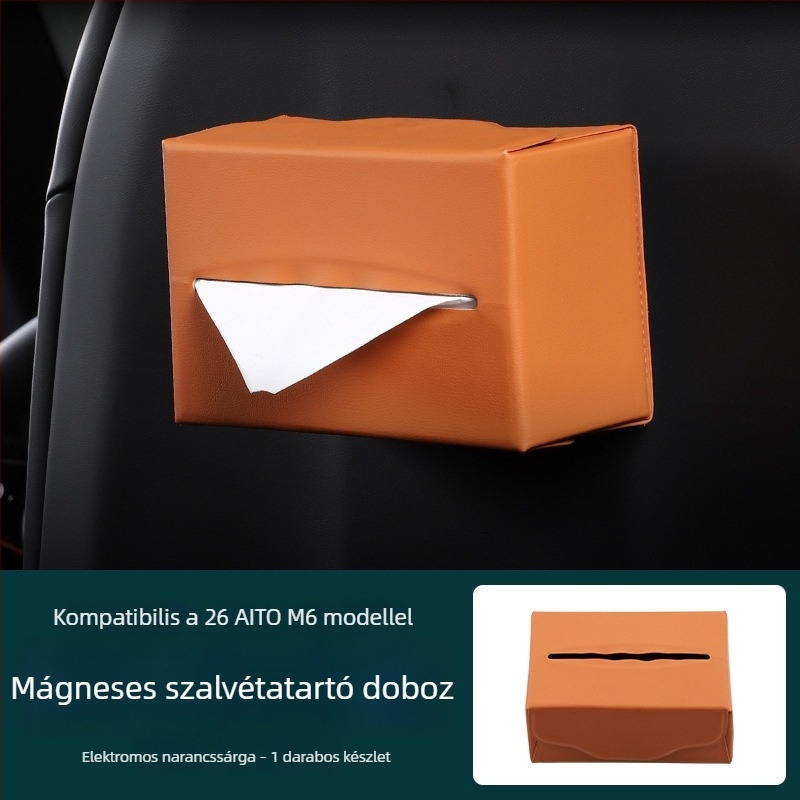 Aito M6 mágneses zsepiadagoló doboz autóhoz, zsepi tartó autóba, belső kiegészítő