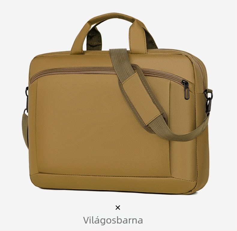 Anti‑rázkódásos, ütésálló laptop táska vállpánttal, üzleti stílus, vízálló és kopásálló, többrekeszes tároló 15 hüvelykes laptophoz, Oxford anyag