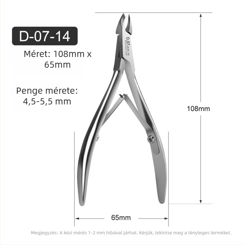 D07 Kutikula olló pedikűr eszköz, kis penge, a halott bőr eltávolítására
