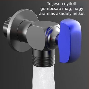 Magas áramlású sarokcsap, teljesen nyitott gömbmaggal, vízmelegítőhöz, meleg és hideg víz csaptele otthoni használatra