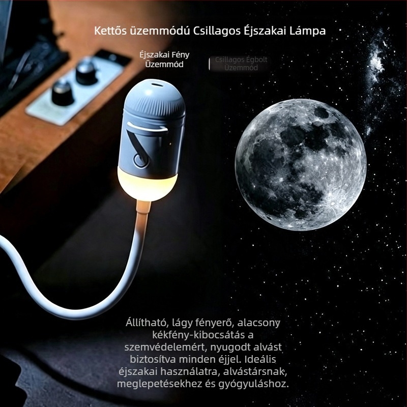 USB mini csillagos ég projektor éjszakai lámpa hálószobába