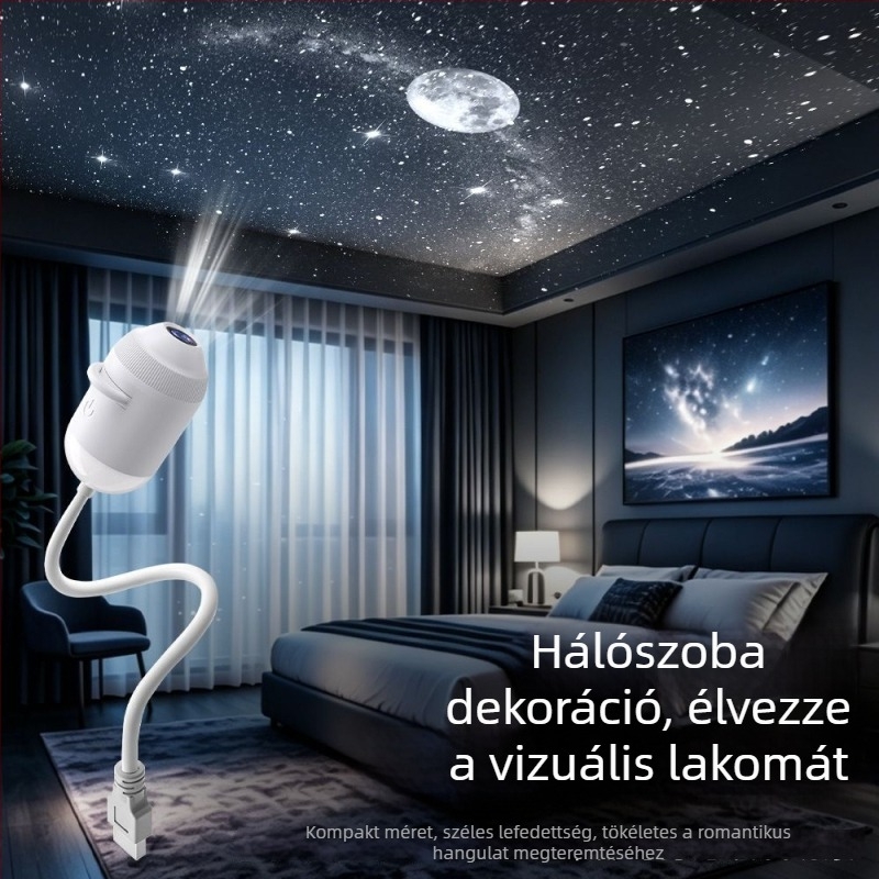 USB mini csillagos ég projektor éjszakai lámpa hálószobába