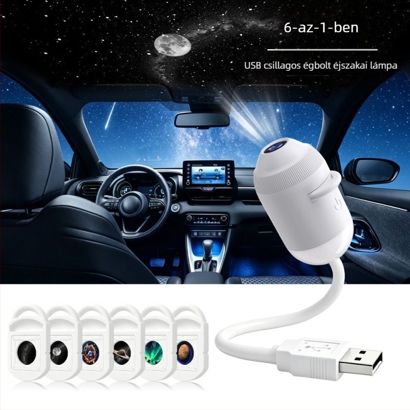 USB mini csillagos ég projektor éjszakai lámpa hálószobába