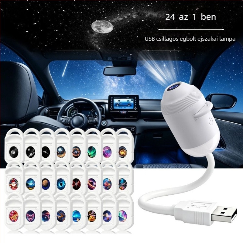 USB mini csillagos ég projektor éjszakai lámpa hálószobába