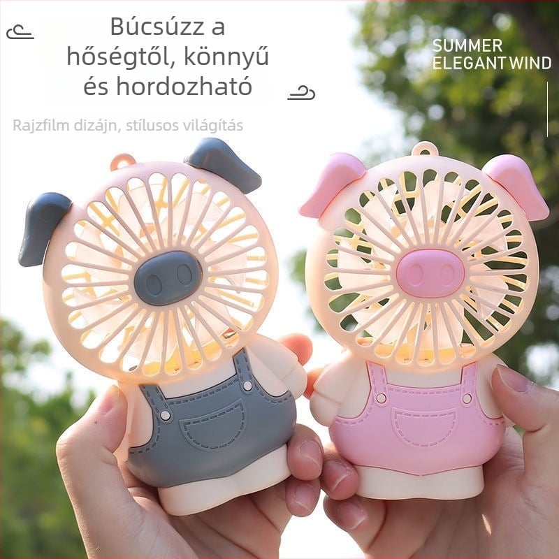Kézi mini ventilátor erőteljes légáramlással, halk, USB-töltéses, hordozható asztali ventilátor diákoknak, osztályterem, iroda és kollégium.
