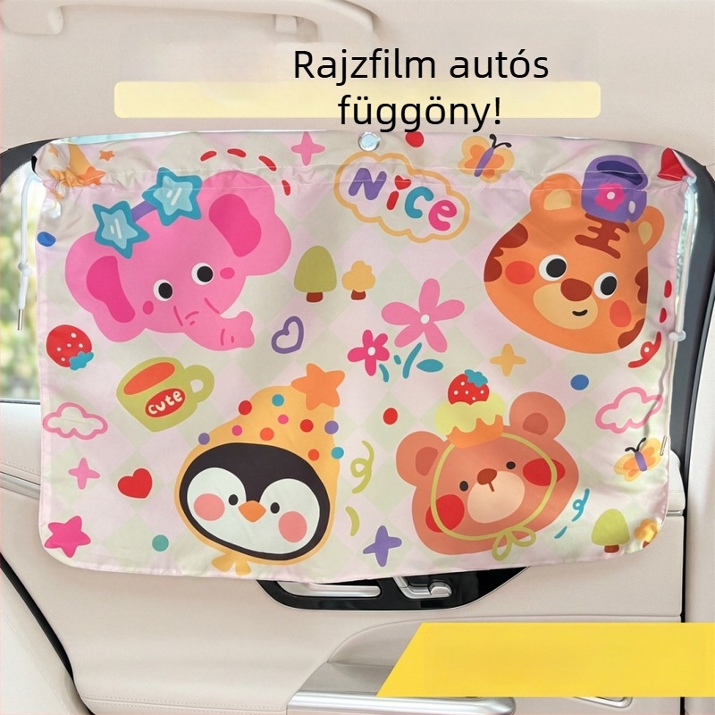 Univerzális autóablak árnyékoló szívókorongokkal, bababiztonságos magánélet, napvédelem és hőszigetelés