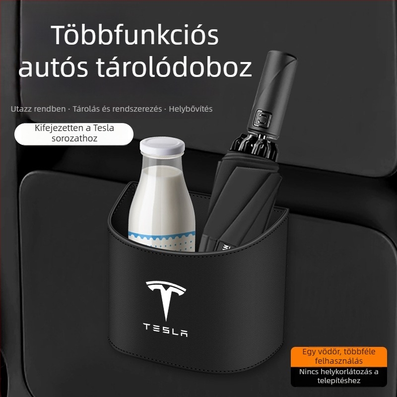 Tesla Model 3/Model Y/Model X/Model S autóhoz készült belső tárgyak tárolója és szemetes
