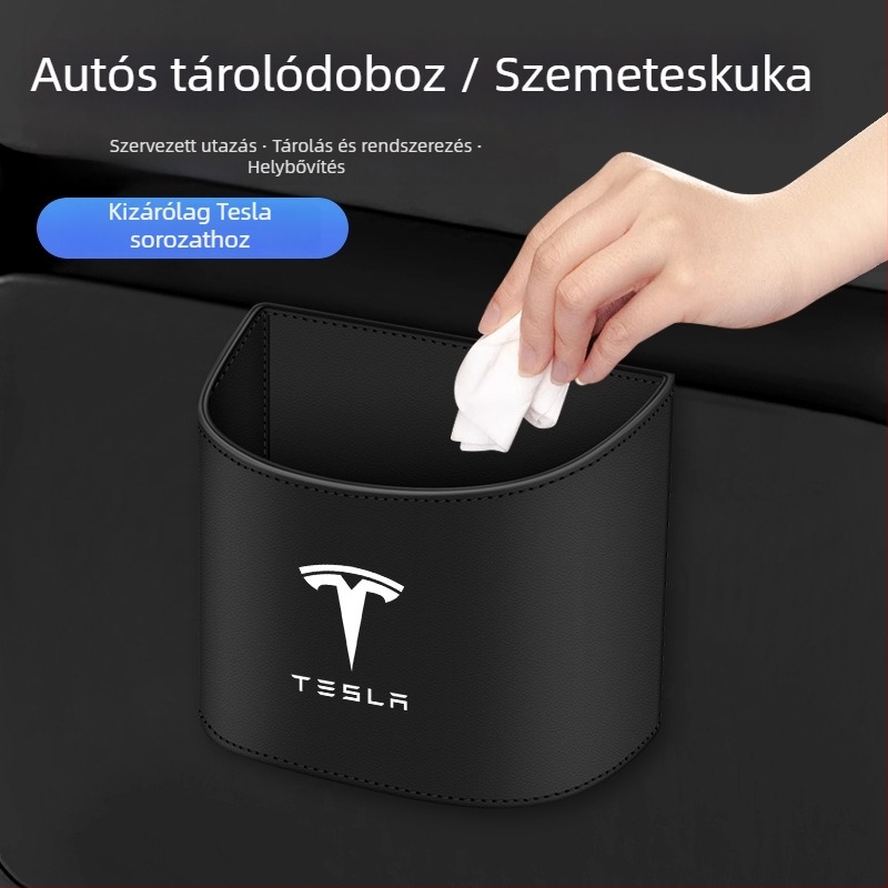Tesla Model 3/Model Y/Model X/Model S autóhoz készült belső tárgyak tárolója és szemetes