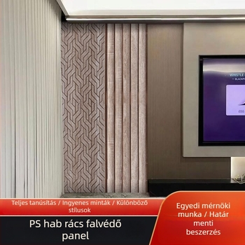 PS habos rács falpanelek – környezetbarát dekoratív vonalak a mennyezethez és a falak hátteréhez, beltéri dekoráció, festés nélkül