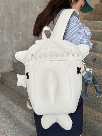Cápa alakú hátizsák, uniszex, nylon, modern design, egyedi stílus, 20–35 liter