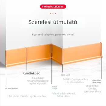 Alumíniumötvözetű lábazati sarokdugó, cinkötvözet, 4 cm, 6 cm vagy 8 cm profilokhoz.