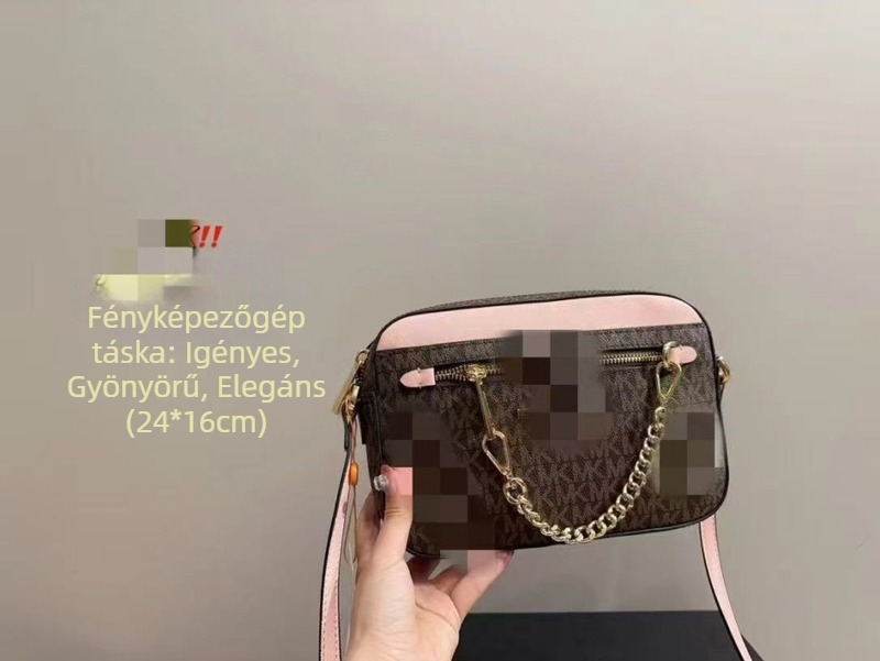 M Brand K női fényképtáska, Carmen patchwork virágmintás, klasszikus és sokoldalú, lánccal vállon, kis négyzet alakú