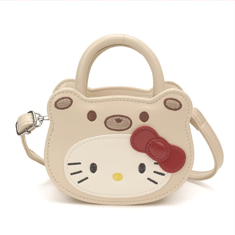 Koreai stílusú gyerek táska édes rajzfilm mintával, váll- és crossbody pánttal lányoknak