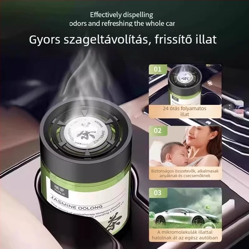Autó illatosító, szilárd parfüm, üvegdísz az autó belsőteréhez, gardenia illat, hosszú ideig tartó illat