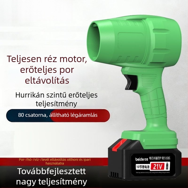Li-ion akkumulátoros ventilátor, réz kefés motor, ipari por eltávolító turbóventilátor