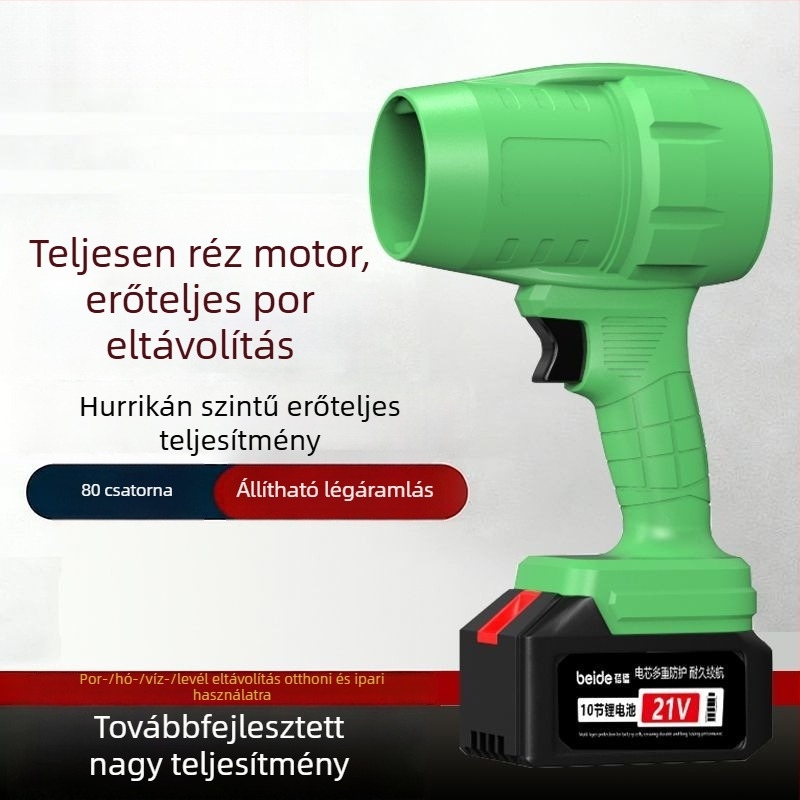 Li-ion akkumulátoros ventilátor, réz kefés motor, ipari por eltávolító turbóventilátor