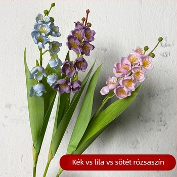 Kiváló minőségű selyem Lily of the Valley virágokból készült kézben tartható buké, asztali dekoráció și fotórekvizít.