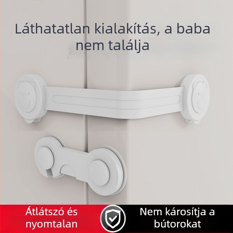 Gyermekbiztonsági zár fiókokhoz és szekrényekhez – védelem az összeszorítás ellen ajtókhoz, hűtőhöz és ablakokhoz