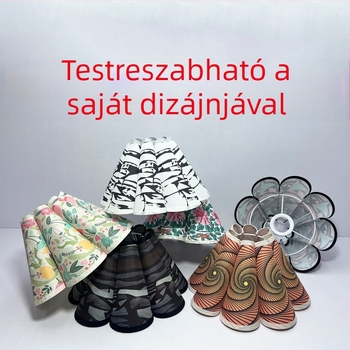 E27-es lenvászon lámpabúra – kerek vagy négyzet alakú, textilből, asztali-, függő- és állólámpához, Plum Blossom DIY