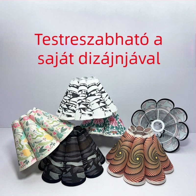 E27-es lenvászon lámpabúra – kerek vagy négyzet alakú, textilből, asztali-, függő- és állólámpához, Plum Blossom DIY