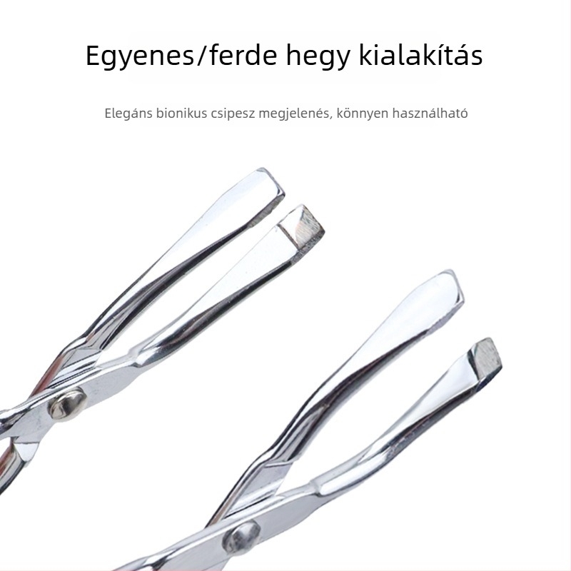Multifunkcionális szemöldök-csipesz és szőrszálak eltávolítására szolgáló csipesz, csőr alakú, csúszásmentes, 410 rozsdamentes acél