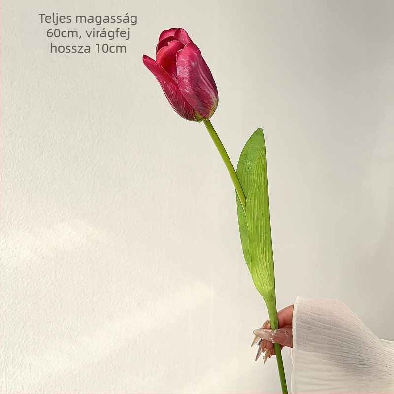 Nordic-stílusú 3D nyomtatott tulipán művirágok esküvői fotózáshoz, csokrokhoz és otthoni étkező dekorációhoz