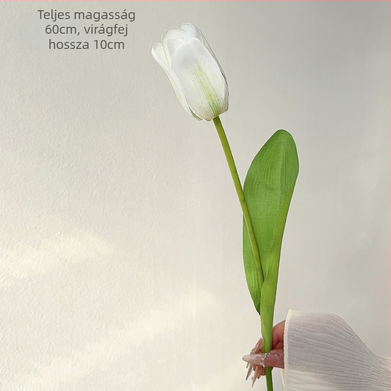 Nordic-stílusú 3D nyomtatott tulipán művirágok esküvői fotózáshoz, csokrokhoz és otthoni étkező dekorációhoz
