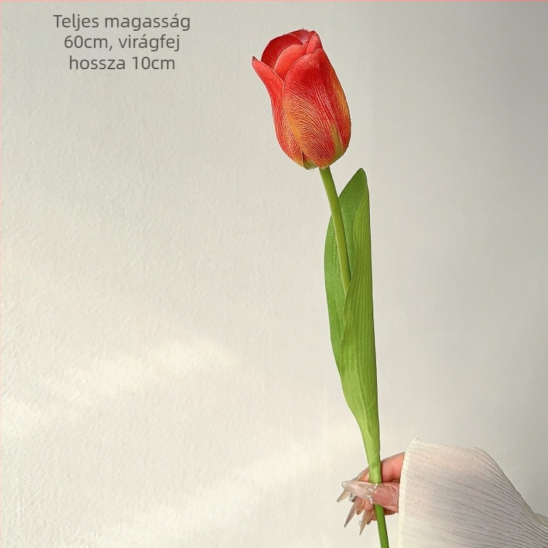 Nordic-stílusú 3D nyomtatott tulipán művirágok esküvői fotózáshoz, csokrokhoz és otthoni étkező dekorációhoz