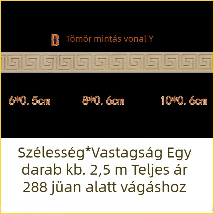 Szilárd fából faragott moldings, kínai stílusú dekoratív fal- és mennyezeti díszcsíkok, derekas profilok, Nagy Fal motívummal