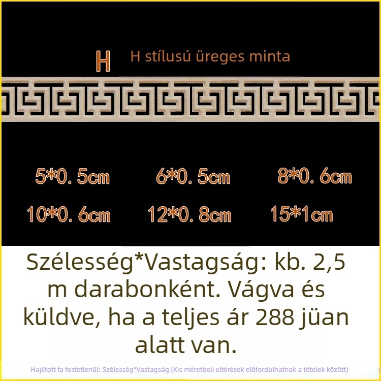 Szilárd fából faragott moldings, kínai stílusú dekoratív fal- és mennyezeti díszcsíkok, derekas profilok, Nagy Fal motívummal
