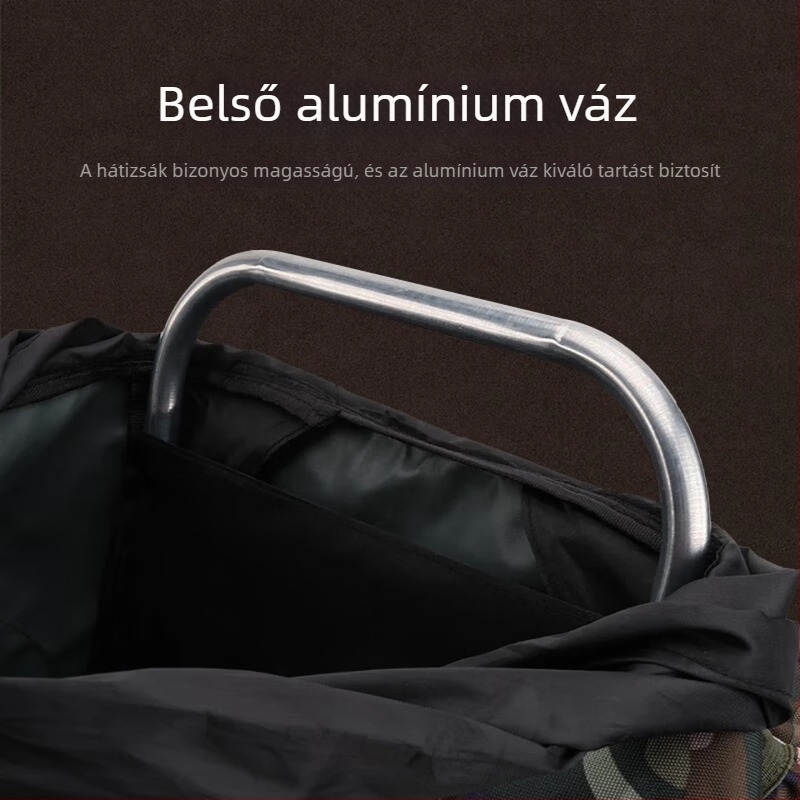 Kamuflált taktikai hátizsák, vízálló, nagy kapacitású, 650D nejlon, szabadidős és utazási használatra