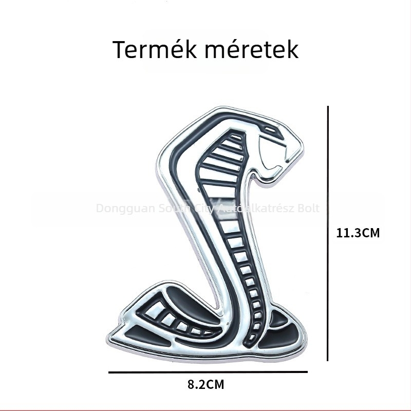 Fém autó-embléma matrica Ford Mustang GT500 Cobra Shelby logóhoz