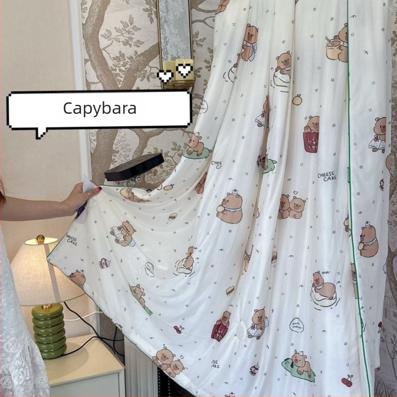 A osztály kétoldalas hűsítő nyári dunyha, gépi mosás, ice-silk anyag, cartoon mintás, vékony, antibakteriális rosttöltet
