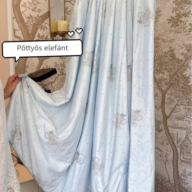 A osztály kétoldalas hűsítő nyári dunyha, gépi mosás, ice-silk anyag, cartoon mintás, vékony, antibakteriális rosttöltet